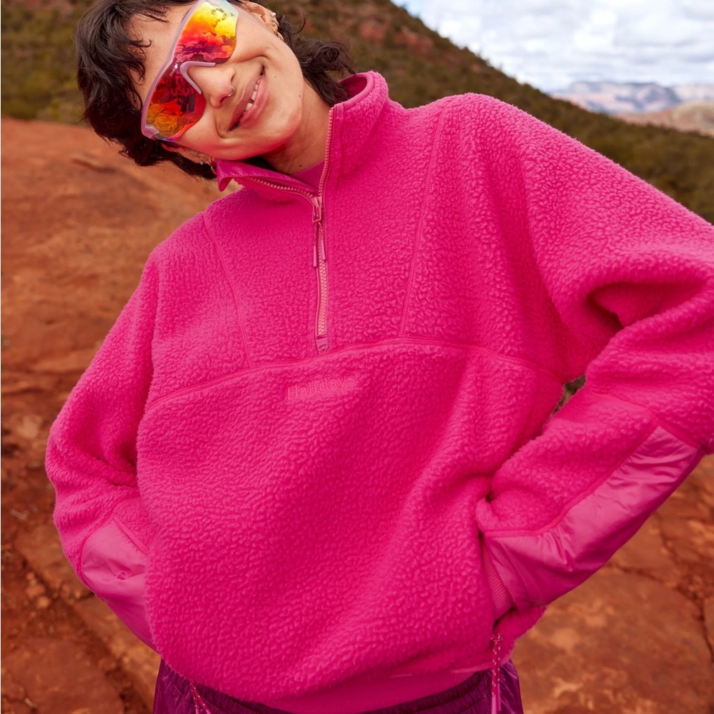 NWT halfdays pieper jacket fleece, alpen glow 1X